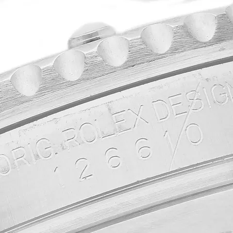 Reference number 126610 engraved between the lugs of a Rolex Submariner Date case