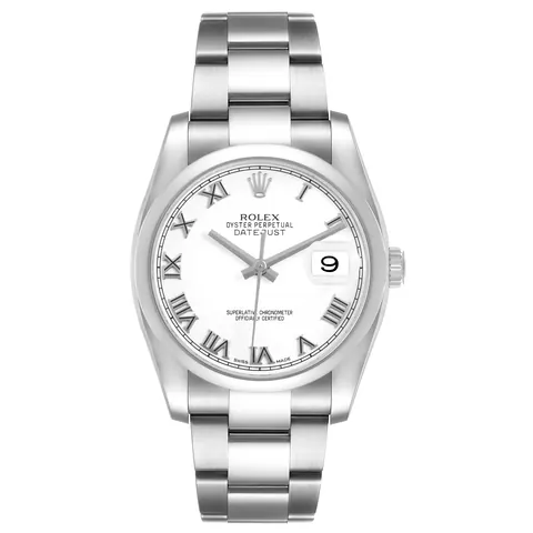 Rolex Datejust 36 116200 in steel with white Roman dial