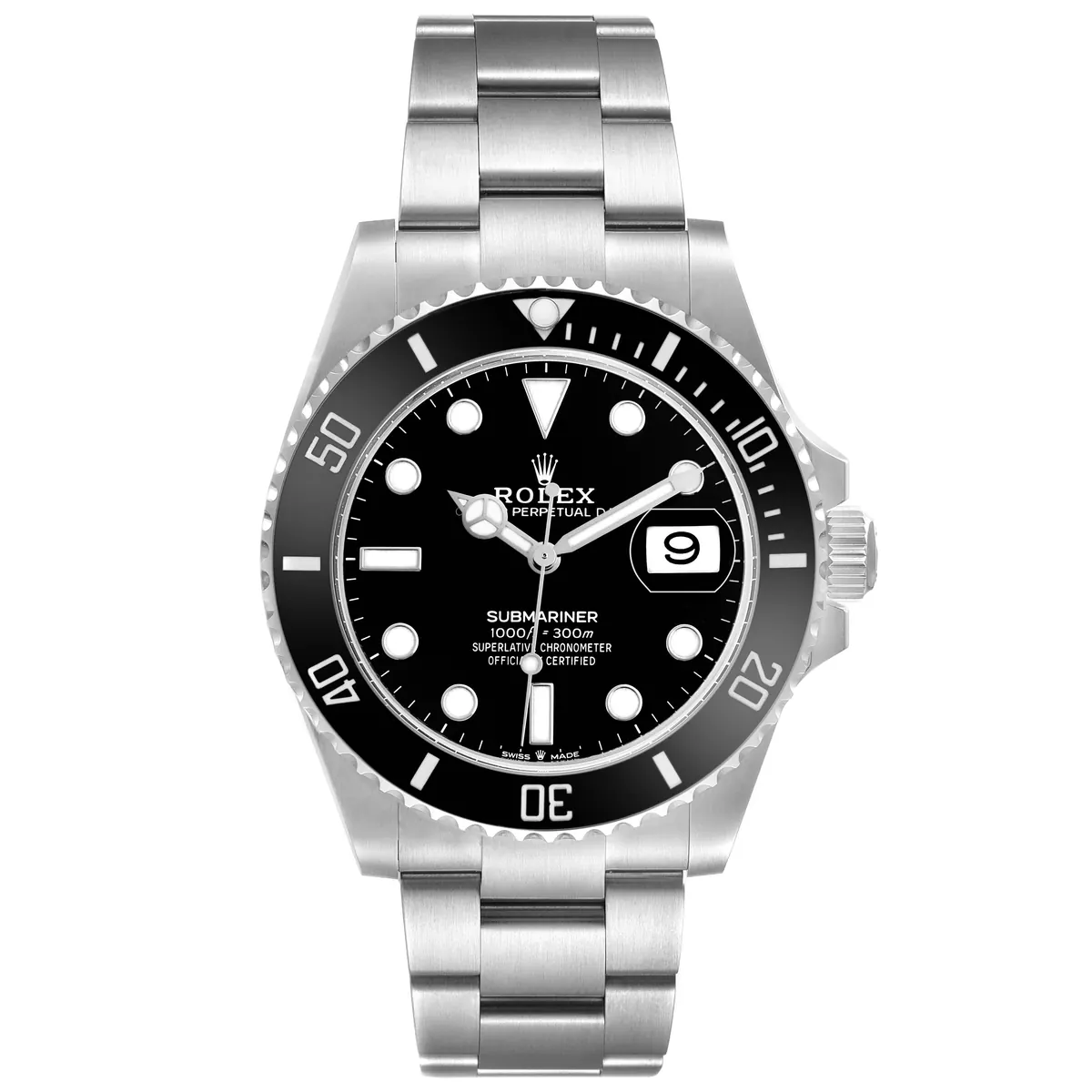 Rolex Submariner Date 126610LN in steel with black Cerachrom dive bezel