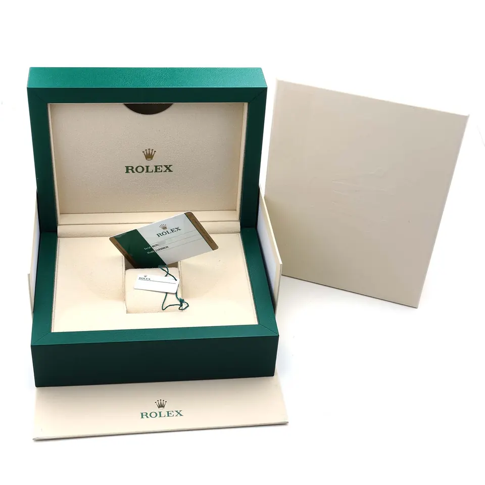 Rolex presentation box and outer packaging for a pre-owned watch