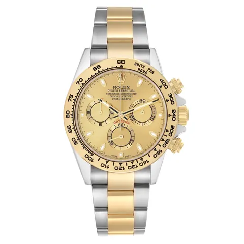 Rolex Cosmograph Daytona 116503 in steel and yellow gold with champagne chronograph subdials