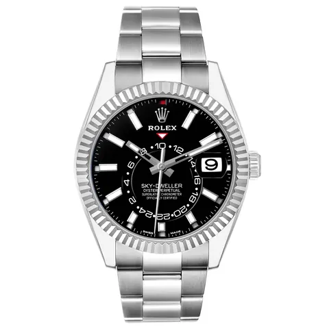 Rolex Sky-Dweller 326934 with annual calendar dial and fluted Ring Command bezel