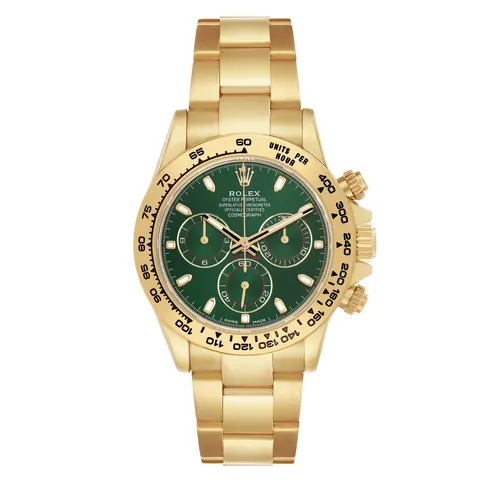 Rolex Daytona 116508 "John Mayer" in yellow gold with green dial