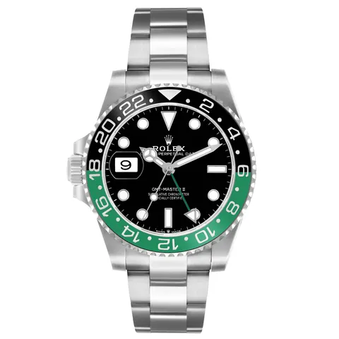 Left-hand Rolex GMT-Master II 126720VTNR "Sprite" with green and black bezel